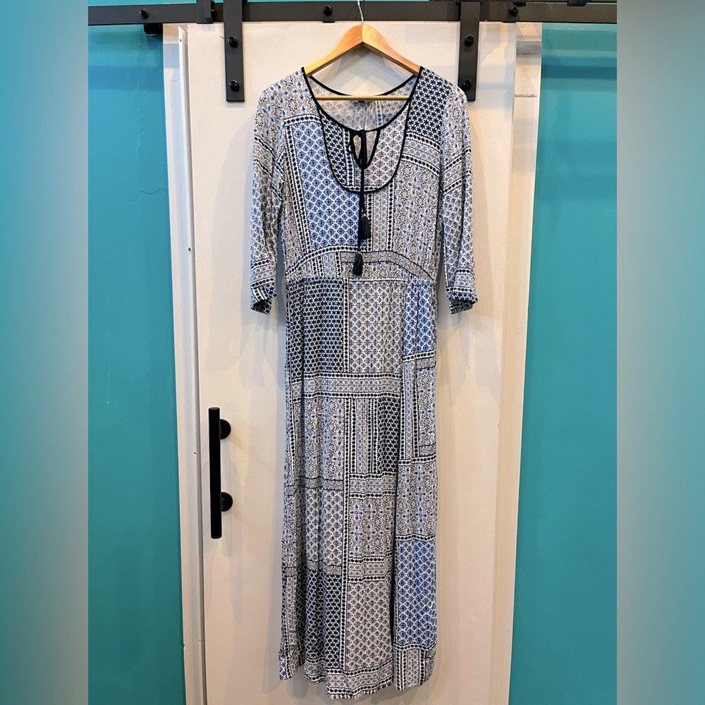 Fleur Bleue Maxi Dress